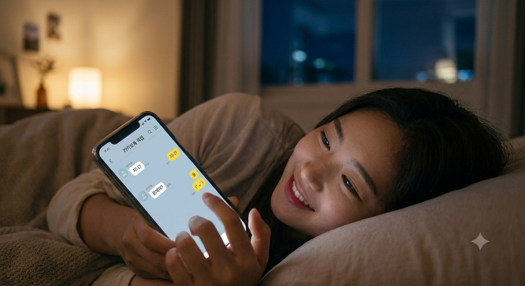 late-night texting during Korean ssum