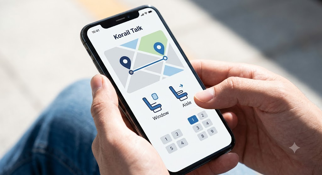 booking a KTX ticket on the Korail app in English