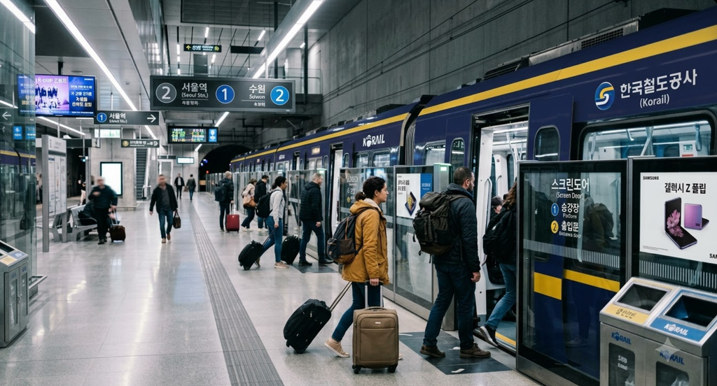 AREX airport railroad train to Seoul
