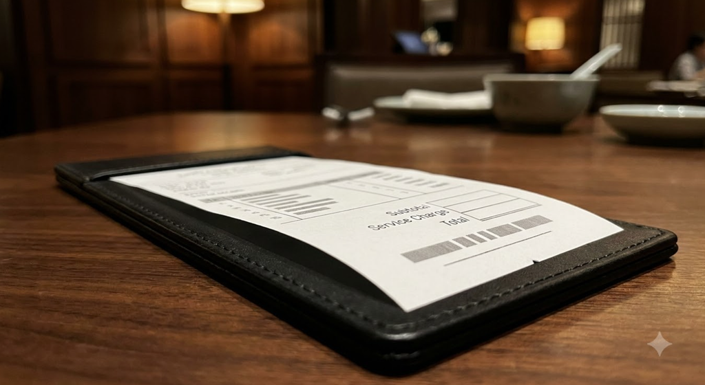 service charge on a Korean hotel bill