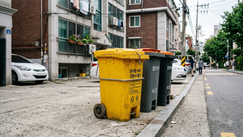 food waste collection bin in Korea