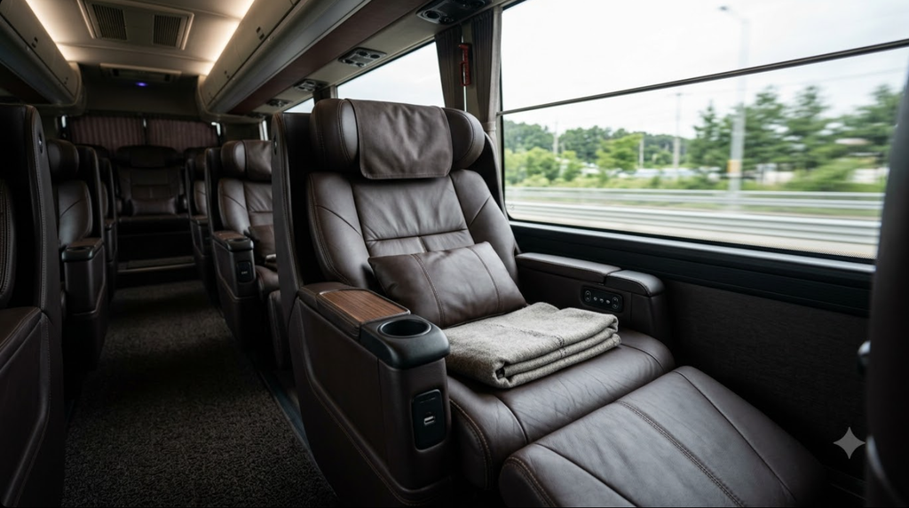 premium udeung express bus seats in Korea