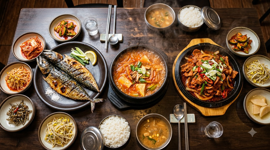 Korean dishes by cooking method stew grilled stir-fried