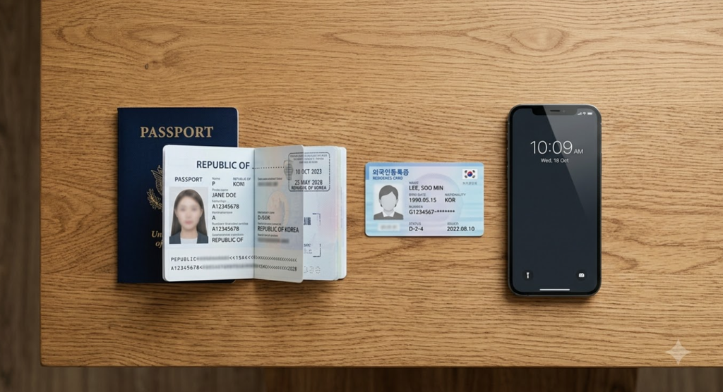 documents to open a Korean bank account