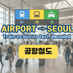 transport signs at Incheon Airport arrivals
